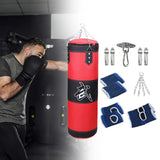 Maxbell PU Punching Bag Hanging Unfilled Punching Bag for Kids Home Gym Martial Arts Red 120cm