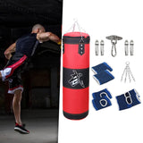 Maxbell PU Punching Bag Hanging Unfilled Punching Bag for Kids Home Gym Martial Arts Red 120cm