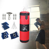 Maxbell PU Punching Bag Hanging Unfilled Punching Bag for Kids Home Gym Martial Arts Red 120cm