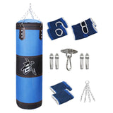 Maxbell PU Punching Bag Hanging Unfilled Punching Bag for Kids Home Gym Martial Arts Blue 120cm