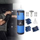 Maxbell PU Punching Bag Hanging Unfilled Punching Bag for Kids Home Gym Martial Arts Blue 120cm