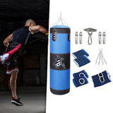Maxbell PU Punching Bag Hanging Unfilled Punching Bag for Kids Home Gym Martial Arts Blue 120cm