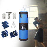 Maxbell PU Punching Bag Hanging Unfilled Punching Bag for Kids Home Gym Martial Arts Blue 120cm