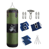 Maxbell PU Punching Bag Hanging Unfilled Punching Bag for Kids Home Gym Martial Arts Green 100cm