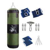Maxbell PU Punching Bag Hanging Unfilled Punching Bag for Kids Home Gym Martial Arts Green 100cm