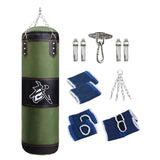 Maxbell PU Punching Bag Hanging Unfilled Punching Bag for Kids Home Gym Martial Arts Green 120cm