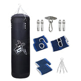 Maxbell PU Punching Bag Hanging Unfilled Punching Bag for Kids Home Gym Martial Arts Black 120cm