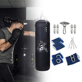 Maxbell PU Punching Bag Hanging Unfilled Punching Bag for Kids Home Gym Martial Arts Black 120cm