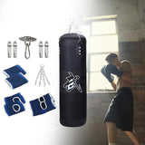 Maxbell PU Punching Bag Hanging Unfilled Punching Bag for Kids Home Gym Martial Arts Black 120cm