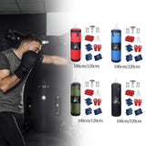 Maxbell Unfilled Bag Hand Guards Fillable Punching Bag for Home Gym Adults Taekwondo Red 100cm