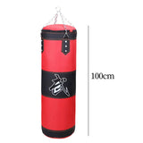 Maxbell Unfilled Bag Hand Guards Fillable Punching Bag for Home Gym Adults Taekwondo Red 100cm