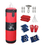 Maxbell Unfilled Bag Hand Guards Fillable Punching Bag for Home Gym Adults Taekwondo Red 120cm