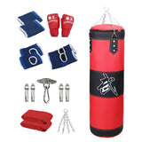 Maxbell Unfilled Bag Hand Guards Fillable Punching Bag for Home Gym Adults Taekwondo Red 120cm