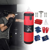 Maxbell Unfilled Bag Hand Guards Fillable Punching Bag for Home Gym Adults Taekwondo Red 120cm