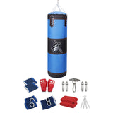 Maxbell Unfilled Bag Hand Guards Fillable Punching Bag for Home Gym Adults Taekwondo Blue 100cm