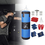 Maxbell Unfilled Bag Hand Guards Fillable Punching Bag for Home Gym Adults Taekwondo Blue 100cm