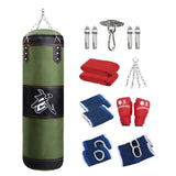 Maxbell Unfilled Bag Hand Guards Fillable Punching Bag for Home Gym Adults Taekwondo Green 100cm