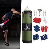 Maxbell Unfilled Bag Hand Guards Fillable Punching Bag for Home Gym Adults Taekwondo Green 100cm