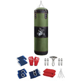 Maxbell Unfilled Bag Hand Guards Fillable Punching Bag for Home Gym Adults Taekwondo Green 120cm