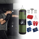 Maxbell Unfilled Bag Hand Guards Fillable Punching Bag for Home Gym Adults Taekwondo Green 120cm