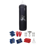 Maxbell Unfilled Bag Hand Guards Fillable Punching Bag for Home Gym Adults Taekwondo Black 100cm