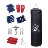 Maxbell Unfilled Bag Hand Guards Fillable Punching Bag for Home Gym Adults Taekwondo Black 100cm