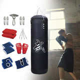 Maxbell Unfilled Bag Hand Guards Fillable Punching Bag for Home Gym Adults Taekwondo Black 100cm