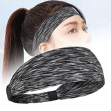 Maxbell Sports Headbands Anti Slip Elastic Sweatband for Soccer Exercise Working Out Gray