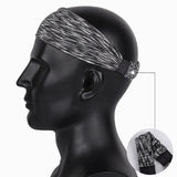 Maxbell Sports Headbands Anti Slip Elastic Sweatband for Soccer Exercise Working Out Gray