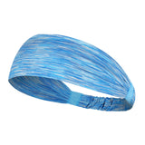 Maxbell Sports Headbands Anti Slip Elastic Sweatband for Soccer Exercise Working Out Blue