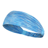 Maxbell Sports Headbands Anti Slip Elastic Sweatband for Soccer Exercise Working Out Blue