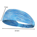 Maxbell Sports Headbands Anti Slip Elastic Sweatband for Soccer Exercise Working Out Blue