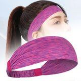 Maxbell Sports Headbands Anti Slip Elastic Sweatband for Soccer Exercise Working Out Rose Red