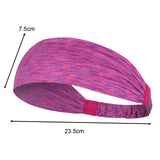 Maxbell Sports Headbands Anti Slip Elastic Sweatband for Soccer Exercise Working Out Rose Red