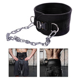 Maxbell Dip Belt with Chain Waist Support Gym Fitness Dipping Belt for Weightlifting Metal Buckle