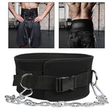 Maxbell Dip Belt with Chain Waist Support Gym Fitness Dipping Belt for Weightlifting Plastic Buckle