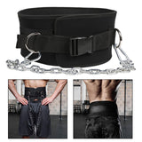 Maxbell Dip Belt with Chain Waist Support Gym Fitness Dipping Belt for Weightlifting Plastic Buckle