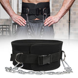 Maxbell Dip Belt with Chain Waist Support Gym Fitness Dipping Belt for Weightlifting Plastic Buckle