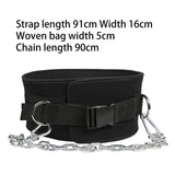 Maxbell Dip Belt with Chain Waist Support Gym Fitness Dipping Belt for Weightlifting Plastic Buckle