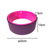 Maxbell Yoga Wheel Yoga Poses Auxiliary Exercise Muscle Wheel Soft Foam Yoga Roller Purple