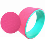 Maxbell Yoga Wheel Yoga Poses Auxiliary Exercise Muscle Wheel Soft Foam Yoga Roller Pink