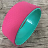 Maxbell Yoga Wheel Yoga Poses Auxiliary Exercise Muscle Wheel Soft Foam Yoga Roller Pink