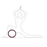 Maxbell Yoga Wheel Yoga Poses Auxiliary Exercise Muscle Wheel Soft Foam Yoga Roller Pink