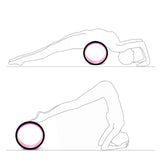Maxbell Yoga Wheel Yoga Poses Auxiliary Exercise Muscle Wheel Soft Foam Yoga Roller Pink
