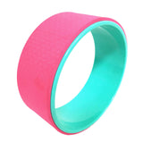 Maxbell Yoga Wheel Yoga Poses Auxiliary Exercise Muscle Wheel Soft Foam Yoga Roller Pink