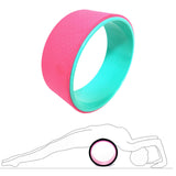 Maxbell Yoga Wheel Yoga Poses Auxiliary Exercise Muscle Wheel Soft Foam Yoga Roller Pink