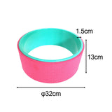 Maxbell Yoga Wheel Yoga Poses Auxiliary Exercise Muscle Wheel Soft Foam Yoga Roller Pink