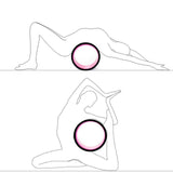 Maxbell Yoga Wheel Yoga Poses Auxiliary Exercise Muscle Wheel Soft Foam Yoga Roller Black