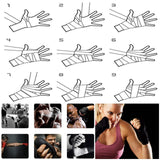 Maxbell Boxing Hand Wraps Adults Kids Wrist Wraps for Taekwondo Muay Thai Kickboxing White