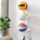 Maxbell Basketball Ball Storage Rack Sturdy Basketball Football Stand for Basketball White